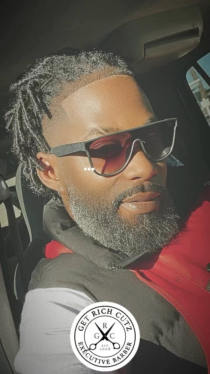 Full beard shaped and conditioned